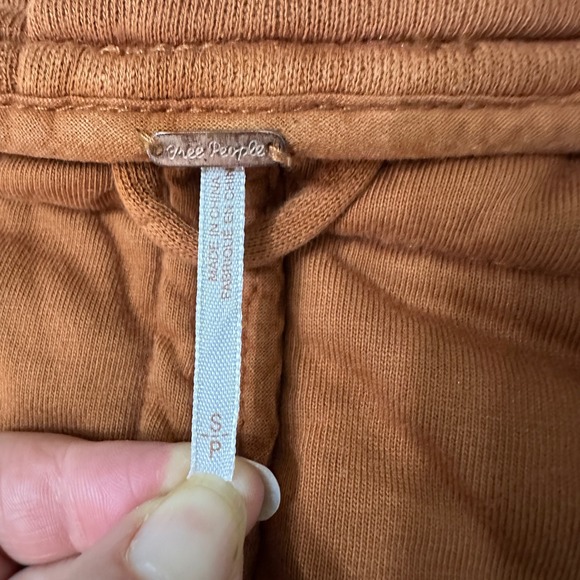 Free People Dolman Quilted Jacket Womens Small Burnt Orange Zip Up Mock Neck - Picture 4 of 11